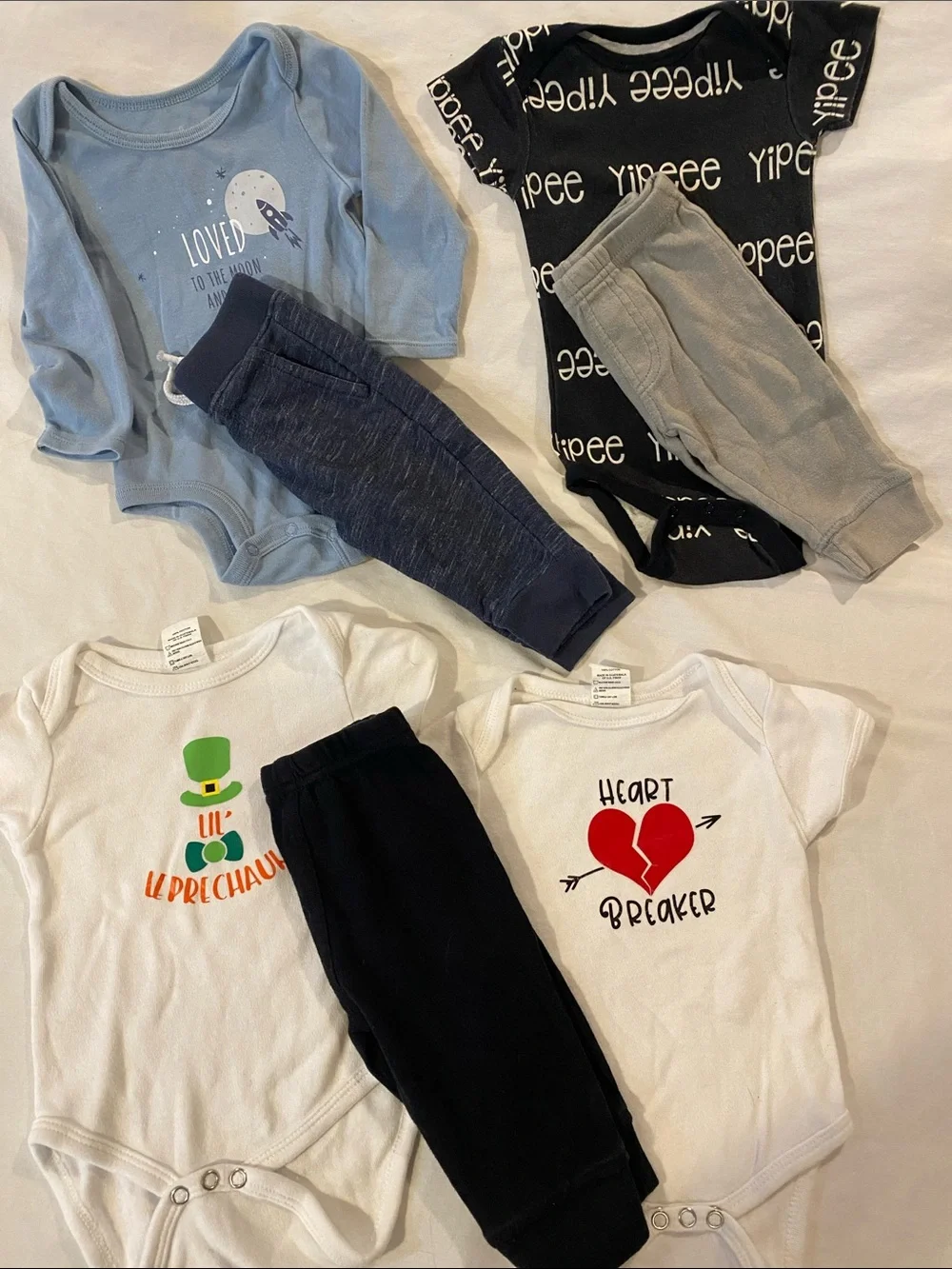 Baby Onsies & Pants Set - 7 pieces 3-6 months